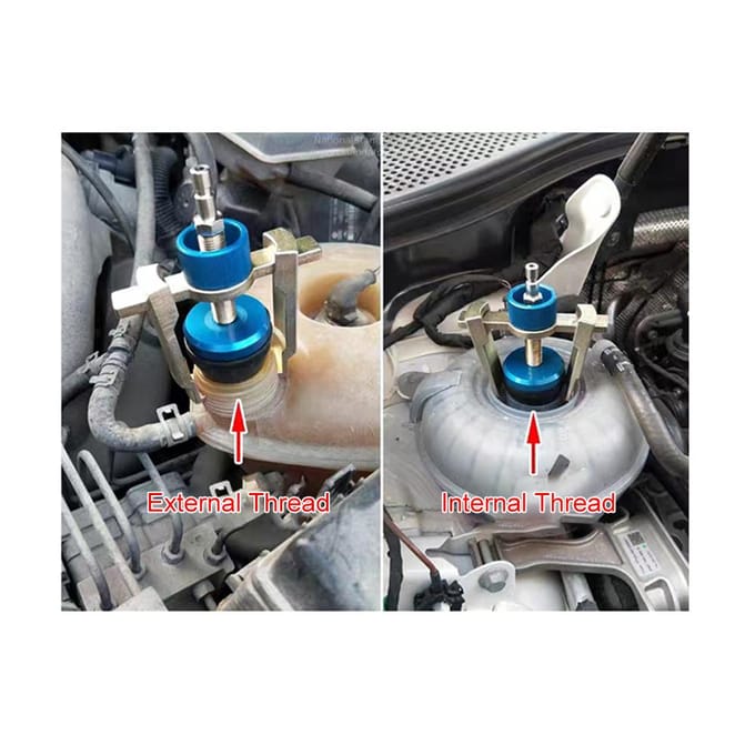 Kit de test de pression du radiateur avec pompe à main et adaptateur universel, pression du système de refroidissement universel bleu
