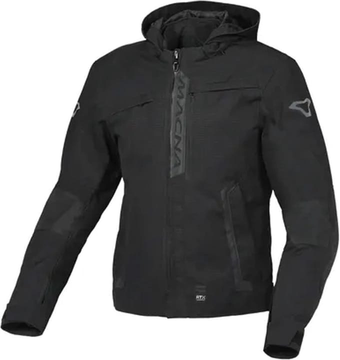 Macna Riggor Textile Waterproof Jas Zwart - Jas