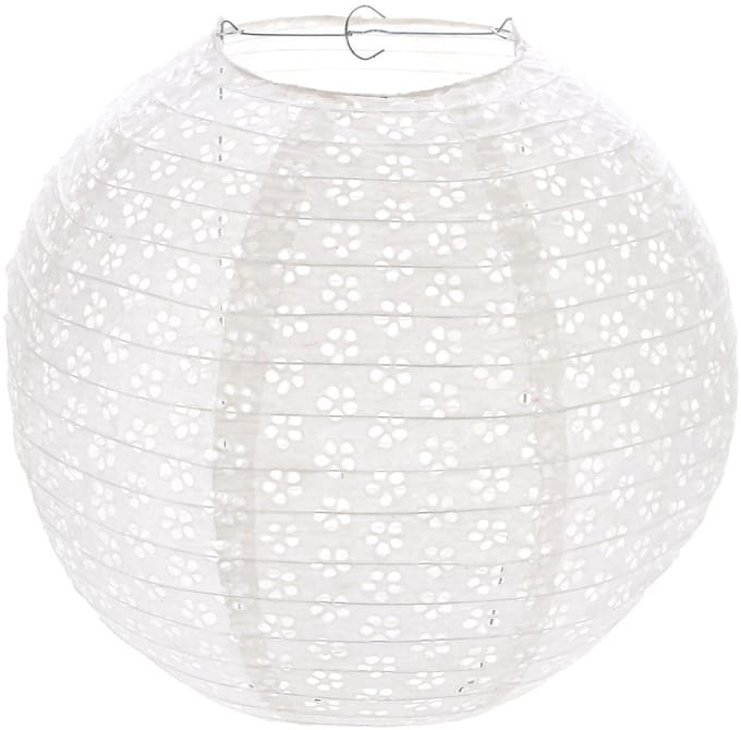 PARTYPRO - Vintage witte kanten lampion 35 cm Japans