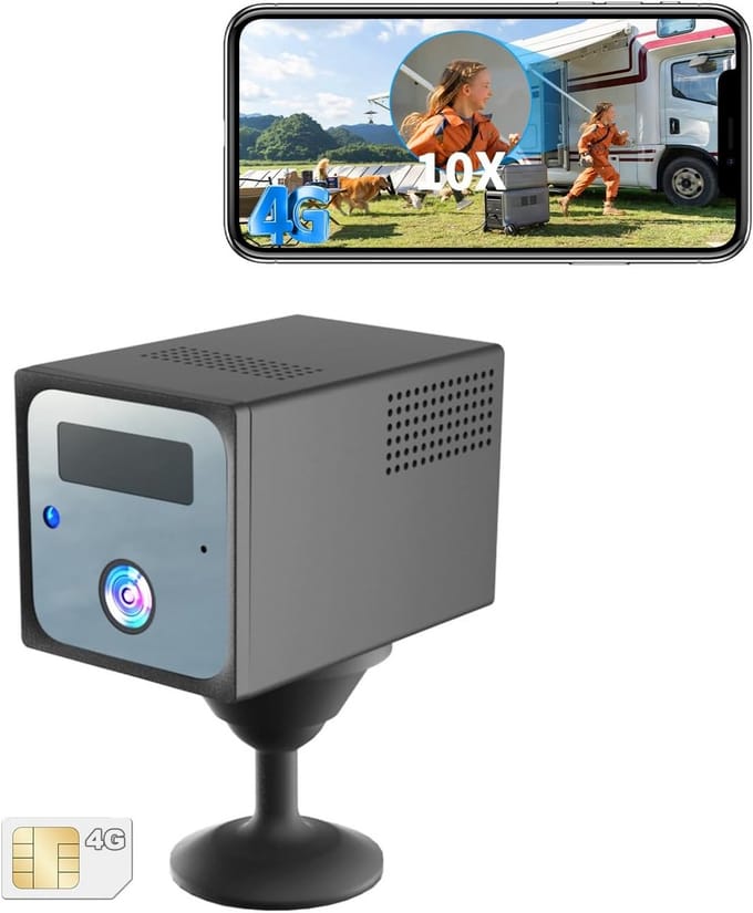 Draadloze 4G Buitenbewakingscamera met Simkaart voor Veilige Opnames