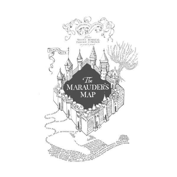 Harry Potter The Marauders Map Dames T-shirt - Wit - L