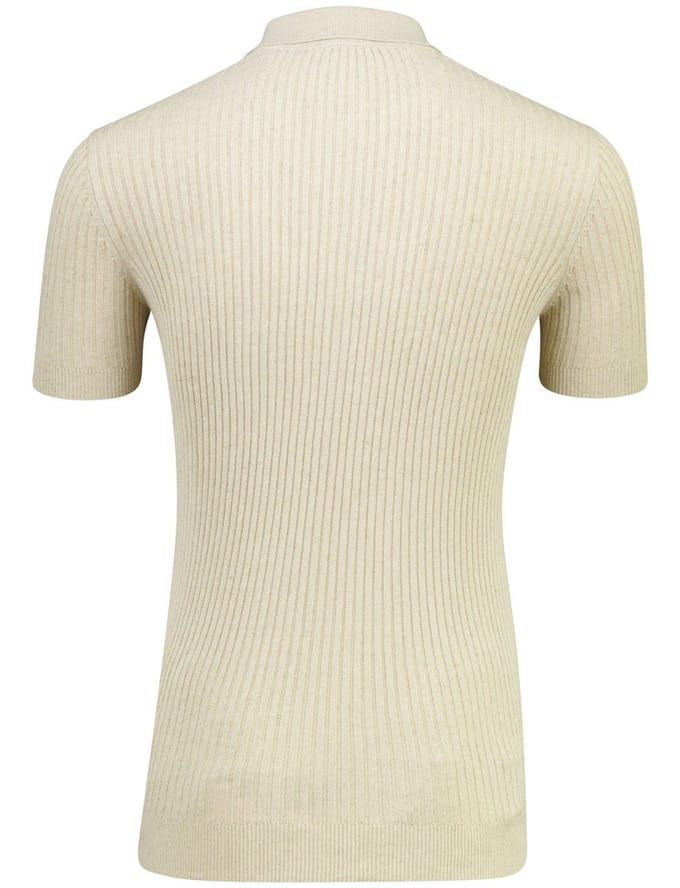 Born With Appetite poloshirt korte mouw beige