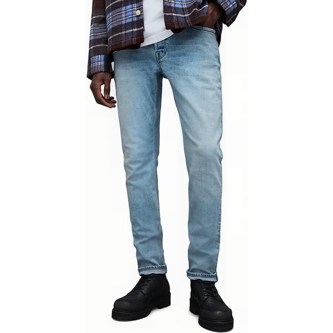 AllSaints Rex Light Indigo Größe: W28L32 | Slim Jeans Outlet | Herren | Blau
