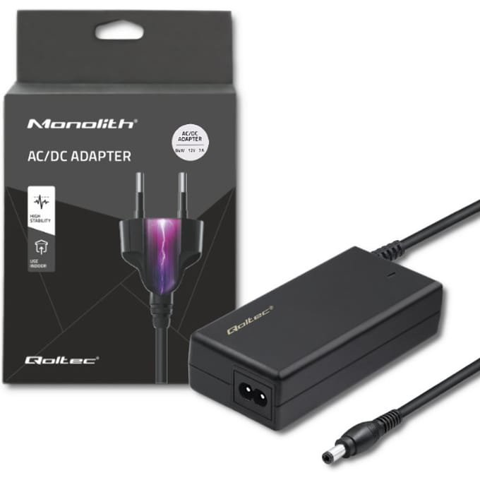 Qoltec 84W |   12V |   7A |   5.5*2.5 |   + voedingskabel