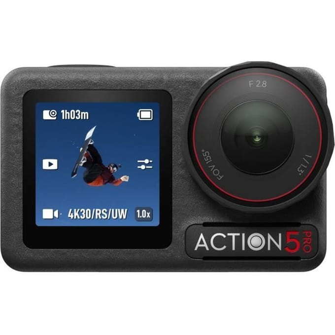 DJI Osmo Action 5 pro, sensor. 3 inch, uitgebreid batterijbereik van 4 uur, twee OLED-touchscreens met hoge helderheid, Action 5 Action 5 PRO Combo