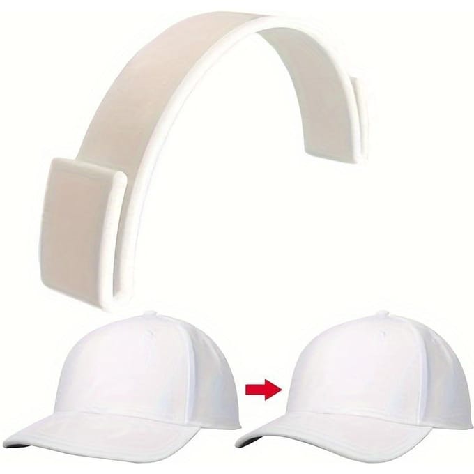 Draagbare Plastic Hoedvormer en Randbuigtool, Herbruikbare Hoedbuiger met Pulpreducerende Tape, Ideaal Hoedaccessoire white