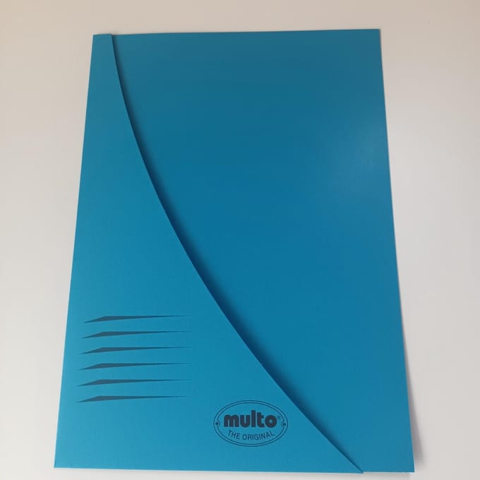 Multo Driehoekmap Driehoeksmap Blauw Karton 5730051 FSC 10 Stuks