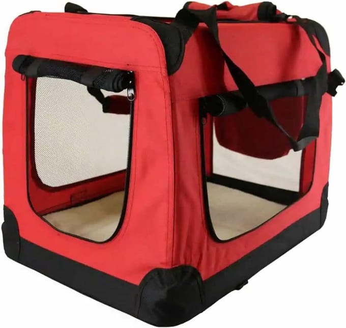 Topmast Nylon Bench - Softcrate - Stoffen Vouwbench - Rood - 91 x 64 x 64 cm