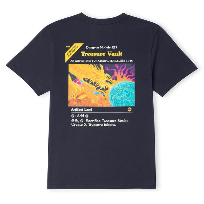 Dungeons & Dragons Treasure Vault Unisex T-Shirt - Navy - XXL