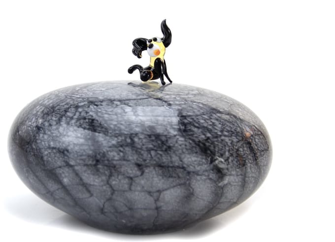 Loranto - Urn Hond - Steenvorm - Spaniel- 15cm - Grijs - Inhoud 250ml