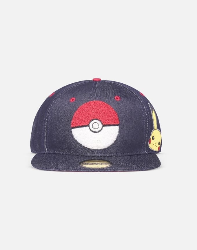 Pokémon - Denim Snapback Pet - Blauw