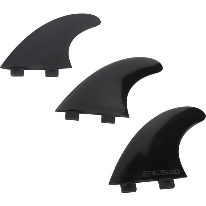 3-delige set Duurzame G5 Surfplankvin Surfplanken Accessoire Waterafleiding Links Midden Rechts Zwart black