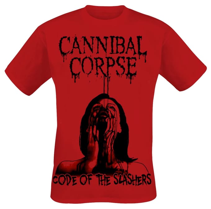 Cannibal Corpse T-shirt - Code Of Slashers - S tot XXL - voor Mannen - rood