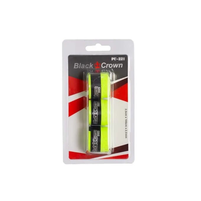Blister 3 Yellow Black Crown Overgrips