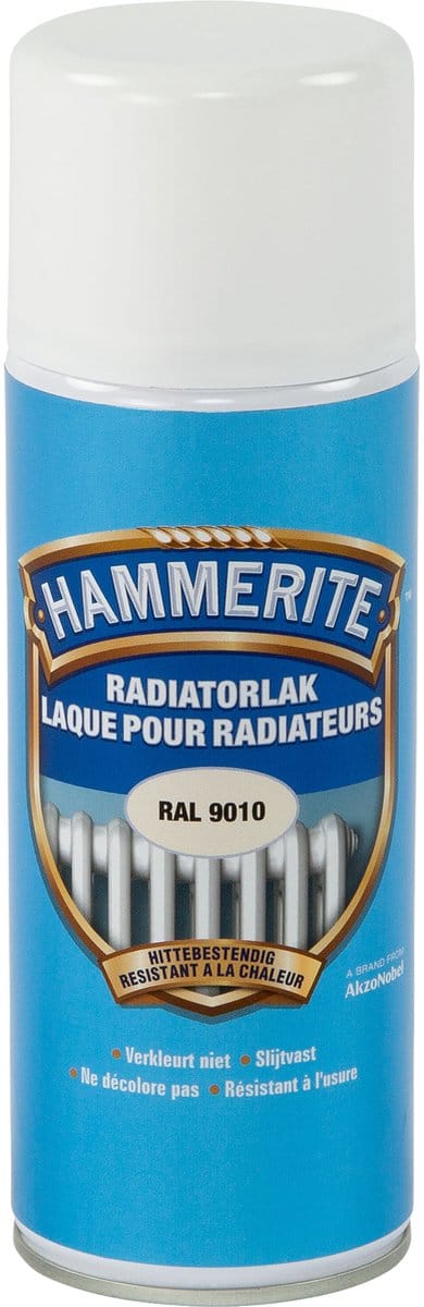 Hammerite Radiatorlak Spray - RAL 9010 - 1 m² - Afwerkingslaag