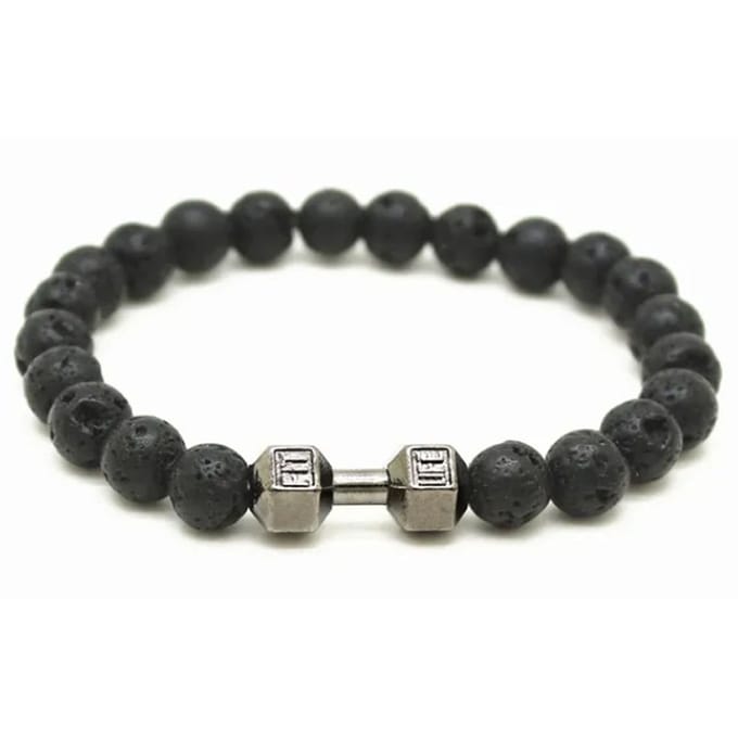 Memphis kralen armband Lava Dumbbell Zwart