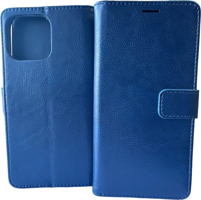 Portemonnee Book Case Hoesje Geschikt voor: iPhone 14  Pro Max -  Donkerblauw