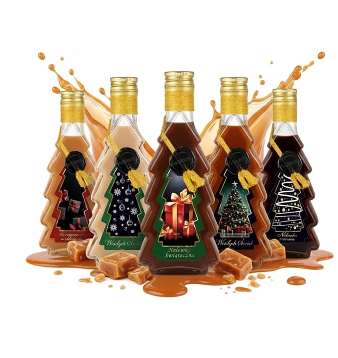 Bimberek - Decoratieve Fles - Kerstboom - 250ml - Versierd