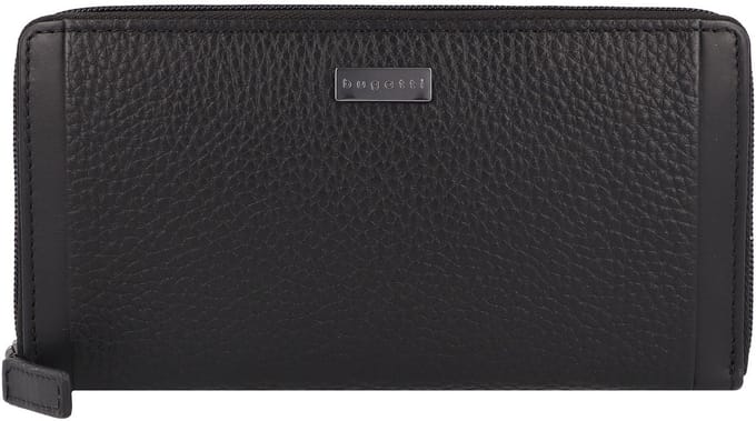 bugatti Portemonnee Ladies Long Zip Wallet Black Zwart