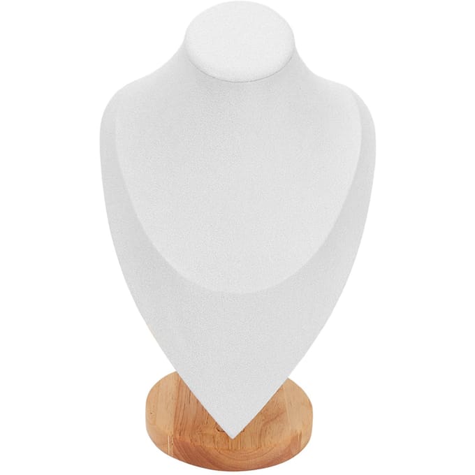 Porte-buste collier anti-rayures base stable chaîne présentoir à bijoux pour vitrine de magasin maison blanc
