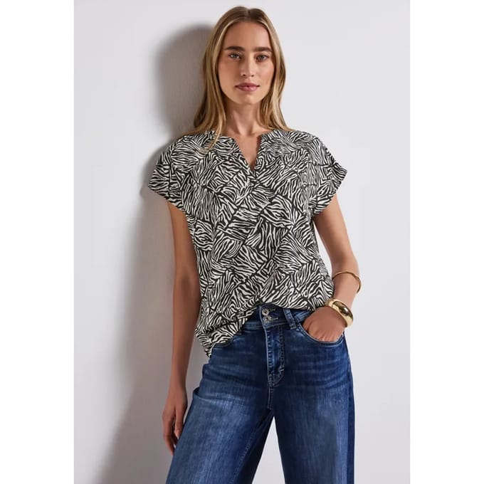 Blouse met minimale print