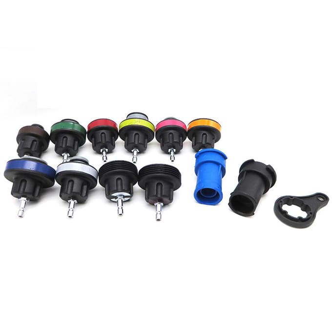 18 stuks radiator lekdetector auto koelsysteem tester auto reparatie veelkleurig