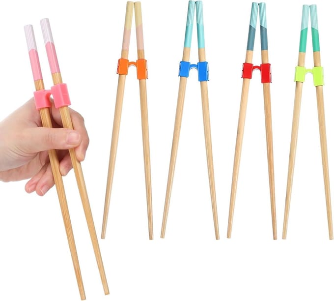 5 Paar Plastic Eetstokjes voor Beginners en Ouderen, Ideaal voor Thuis en Restaurants