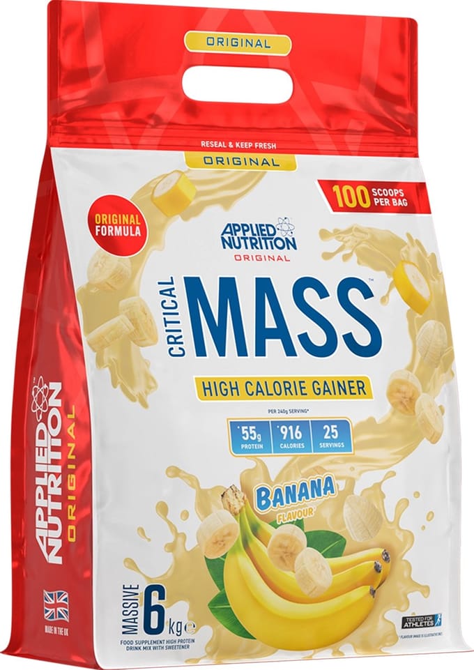 Mass Gainer - Original Critical Mass - Applied Nutrition - 6000 g Banaan