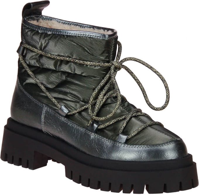 Emilie Karston Adoline Groen Metallic Enkellaars