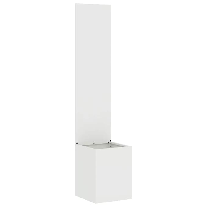 vidaXL - Tuin - Privacy - Scherm - Wit - 32 - x - 32 - x - 150 - cm - Koudgewalst - staal