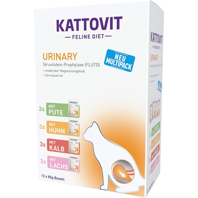 12x85g Urinary Pouches 4 Smaken Kattovit Kattenvoer