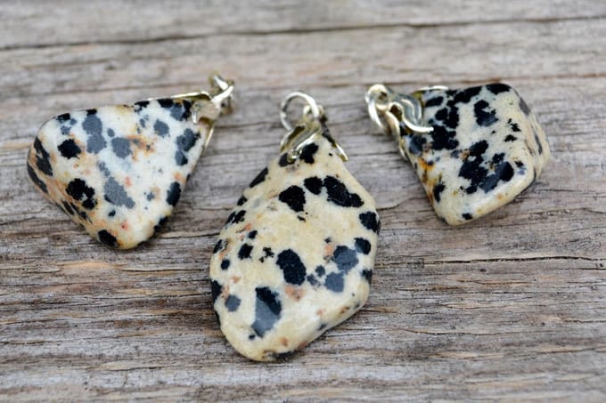 Edelsteen Jaspis dalmatiër hanger