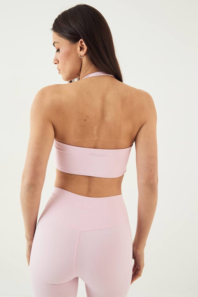 Dames DSGN Studio Ultra Sculpt Twist Front Sport BH | Baby Roze | Maat: 2XL