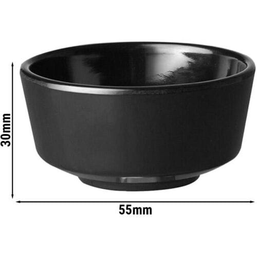 GGM Gastro (36 Stück) Dipschälchen - FLOAT - Melamin - 30ml - Ø 55mm - Schwarz