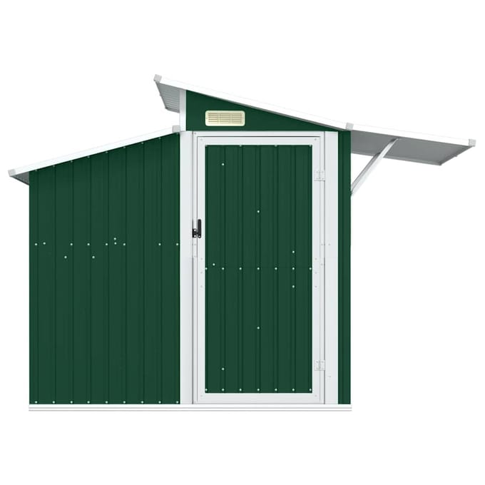 vidaXL - Tuinschuur - 270x130x208,5 - cm - gegalvaniseerd - staal - groen