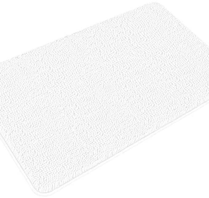 Dikke Chenille Badkamerloper 106 x 152 cm - Absorberende en Wasbare Badmat met Antislipzool