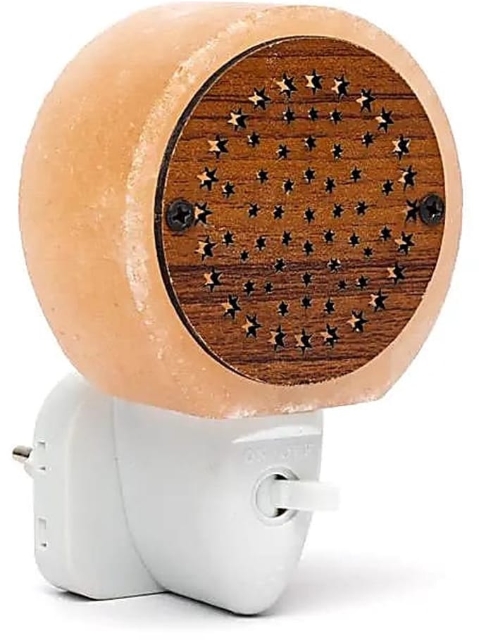 Zoutlamp nachtlampje sterren – 11,5 cm x 5,5 cm
