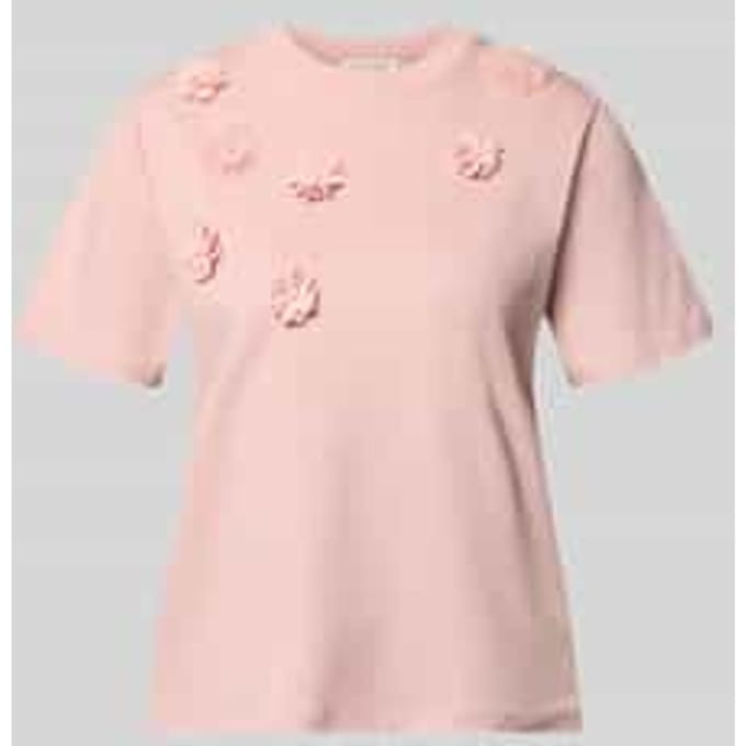 T-shirt met bloemapplicaties