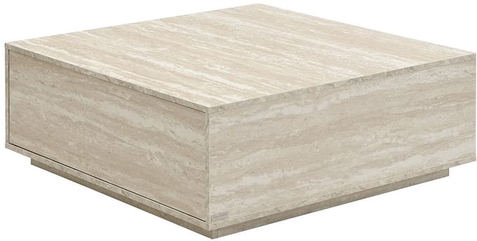 Vente-unique Salontafel met 2 lades van MDF - Beige travertijneffect - ANTRIM