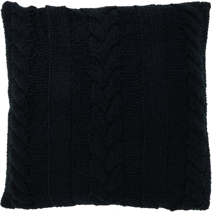 J-Line kussen Twist - polyester - zwart