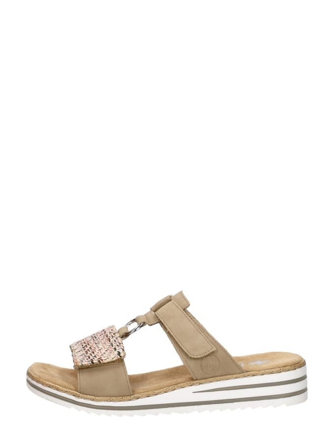Rieker Slippers E1/2 beige combi Synthetisch - Maat 41