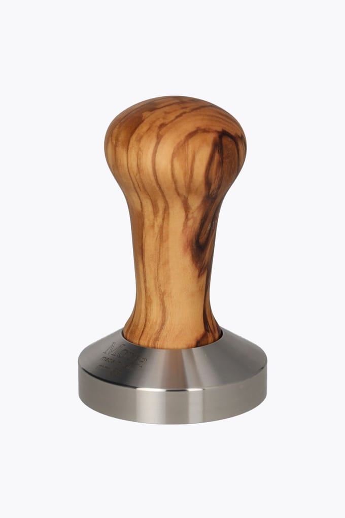 Motta Tamper Olijfboomhout met RVS voet - 58mm