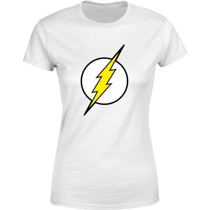 Justice League Flash Logo Women's T-Shirt - White - XL