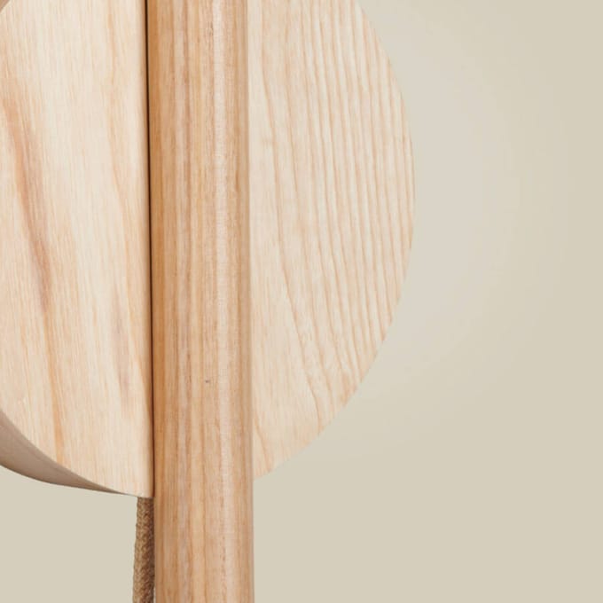 GOOD&MOJO Wandlamp Okinawa - Beige - Ø20x33cm - Binnen Modern