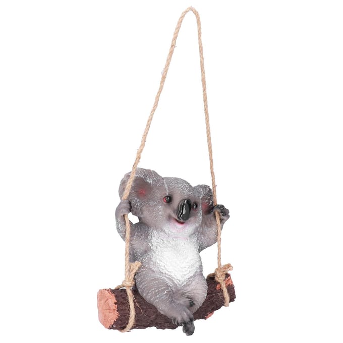Hars Schommelende Koala Dier Model Beeldje Standbeeld Beeld Hangend Ornament Buiten Tuin Decoratie gray