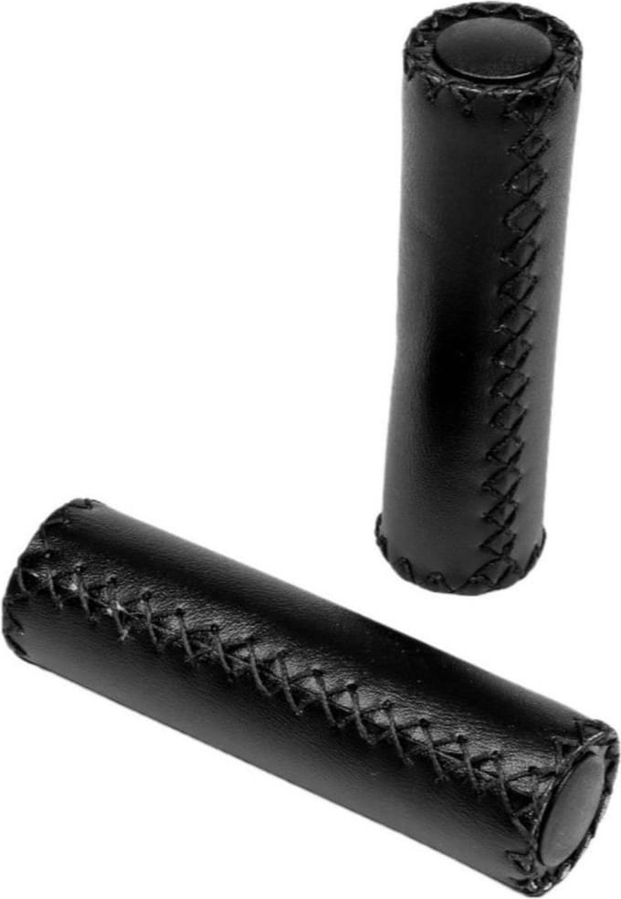 Fietshandvatten - 125 mm - retro uitstraling - rubber - zwart - universeel