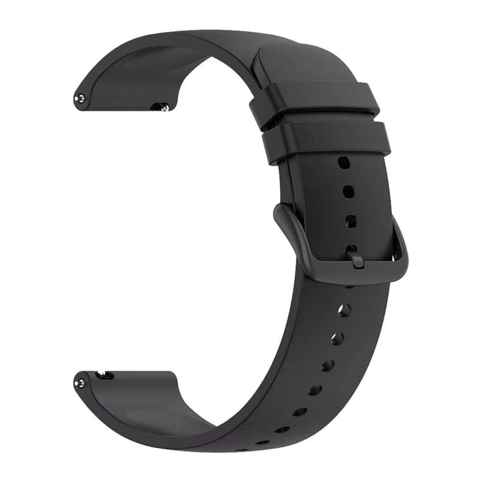 Siliconen Horlogebandje 20MM - Heren en dames - Zwart - SEVEND®