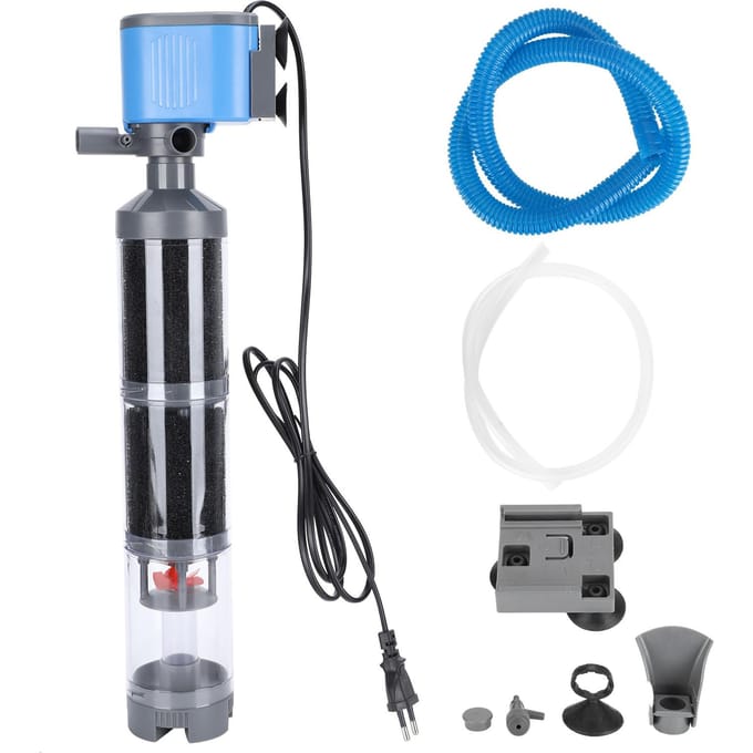ZY3000F5 5 in 1 Aquarium Vissenkom Filter Ultra Stil 3-Traps Multifunctionele Pomp gray