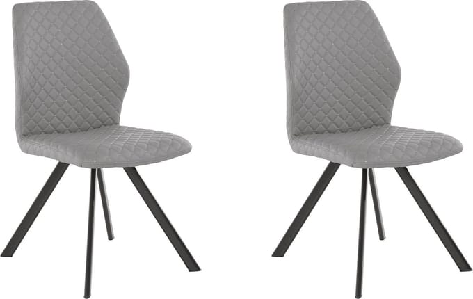 Isobel-Eetkamerstoel - 2 Pack - Grijs PU