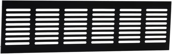 VoorVentilatie aluminium plintrooster - 300 x 80 mm - zwart